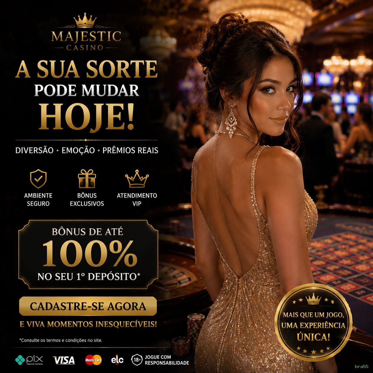 Bônus boas-vindas bra55 R$100